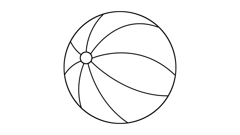 皮球简笔画画法  皮球简笔画步骤 