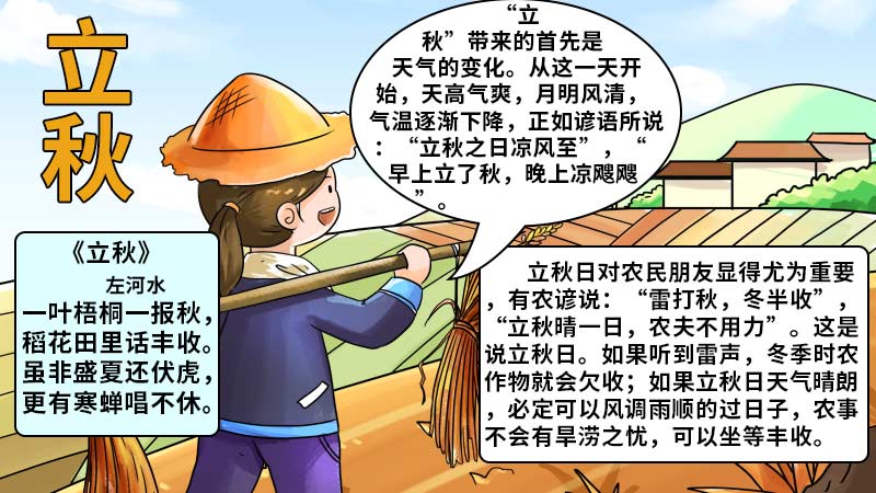 立秋手抄报 立秋手抄报怎么画 