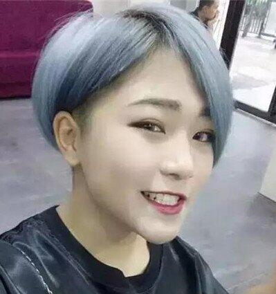小脸女生适合的流行款齐腮短发发型