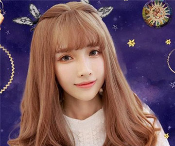 超甜美女生梨花头染发发型
