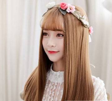 超甜美女生梨花头染发发型
