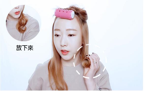 头发要长不短的好尴尬！一次性电棒大卷发教程中长发